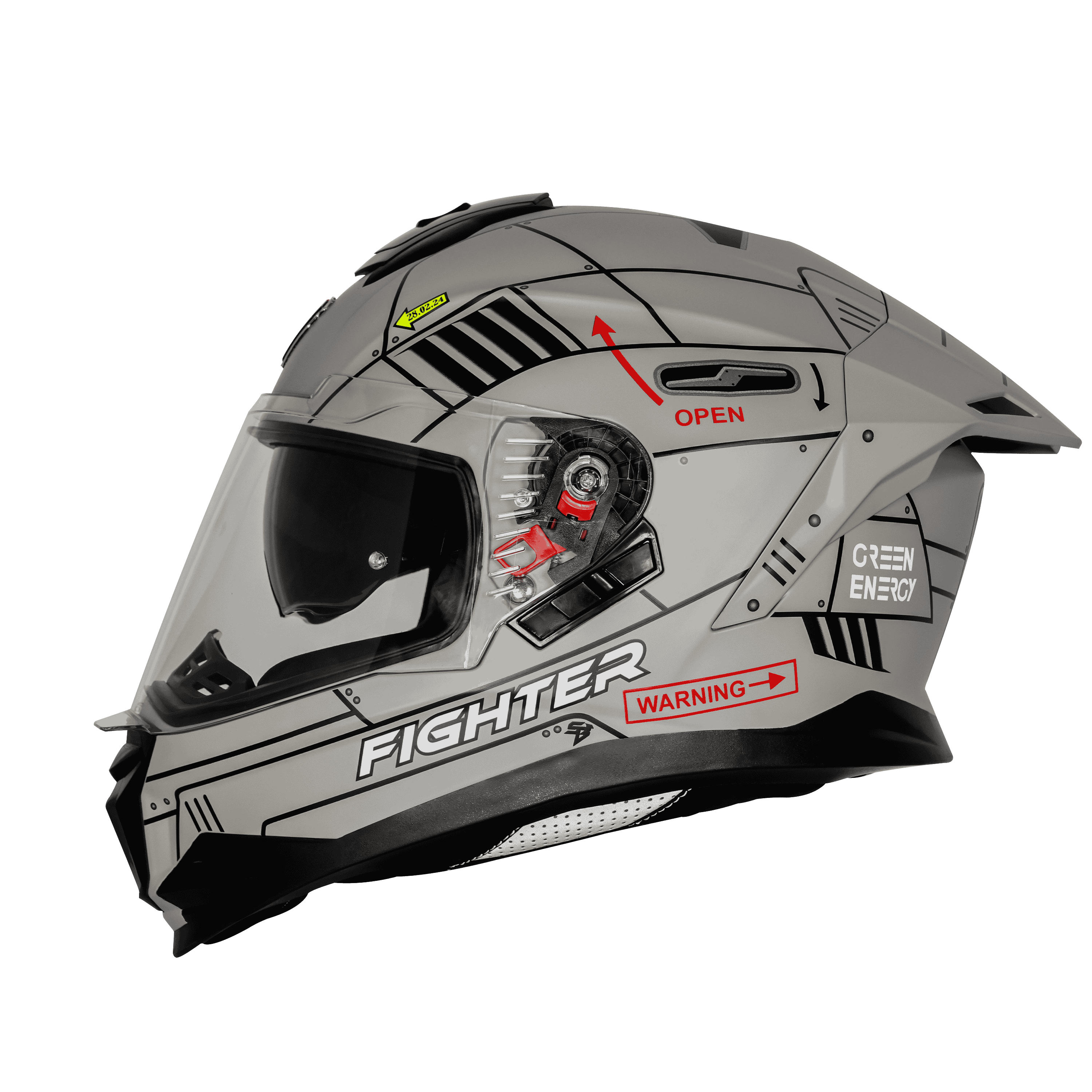 SBH-57 ISS FIGHTER F6 GLOSSY GREY WITH BLACK 